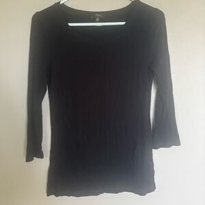 Cupio Black 3/4 Sleeve Blouse